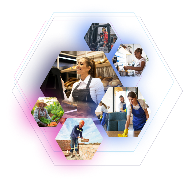 Trabalhadores em diversos setores